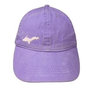 Jacobson Strapback Hat Purple One Size Solid Adjustable Embroidered